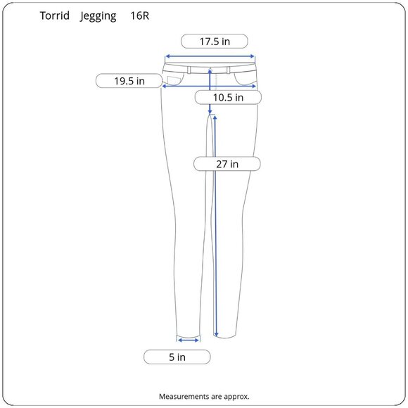 Torrid Womens Jegging Skinny High Rise Jean Stretch Denim Plus Size 16R - Picture 3 of 12